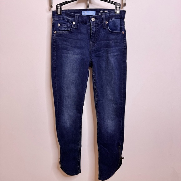 7 For All Mankind Denim - 7 For All Mankind Deep Indigo Ankle Jeans